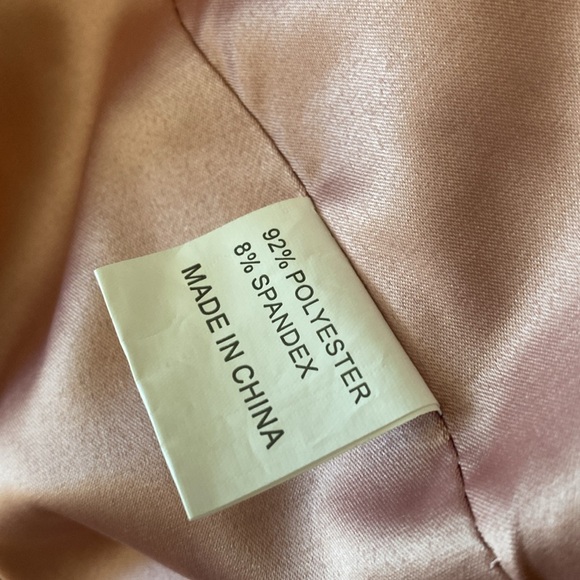 Oh Polly THIGHS THE LIMIT SPLIT SATIN PINK BLUSH Skirt Size 2 - Picture 10 of 12